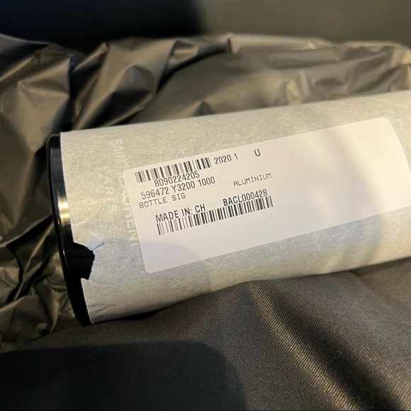 Black Saint Laurent Water Bottle With Box & Gift Packaging - Picture 9 of 10